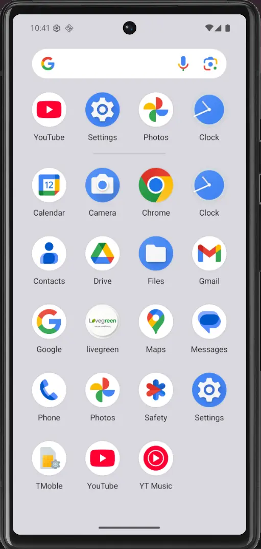 LiveGreen mobile application dashboard project by Vibecode Studio